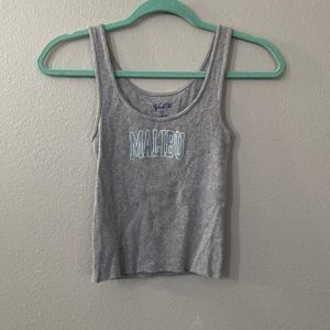 Brandy Melville Grey Malibu cropped tank top